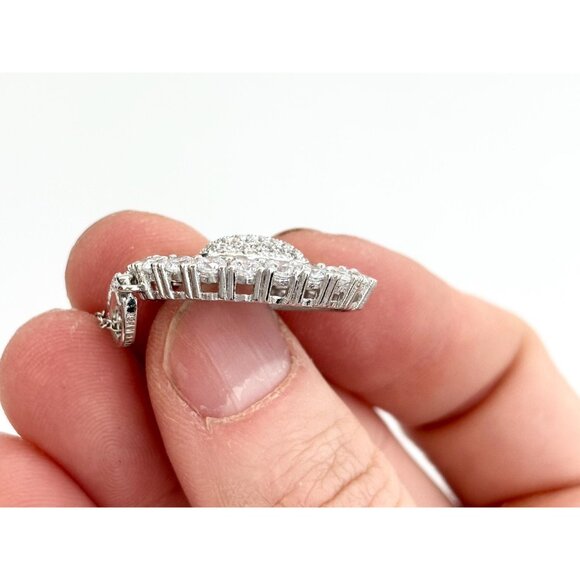 Stunning Art Deco Inspired Sterling Silver 925 Vintage Pendant Necklace - 18" - Picture 6 of 16